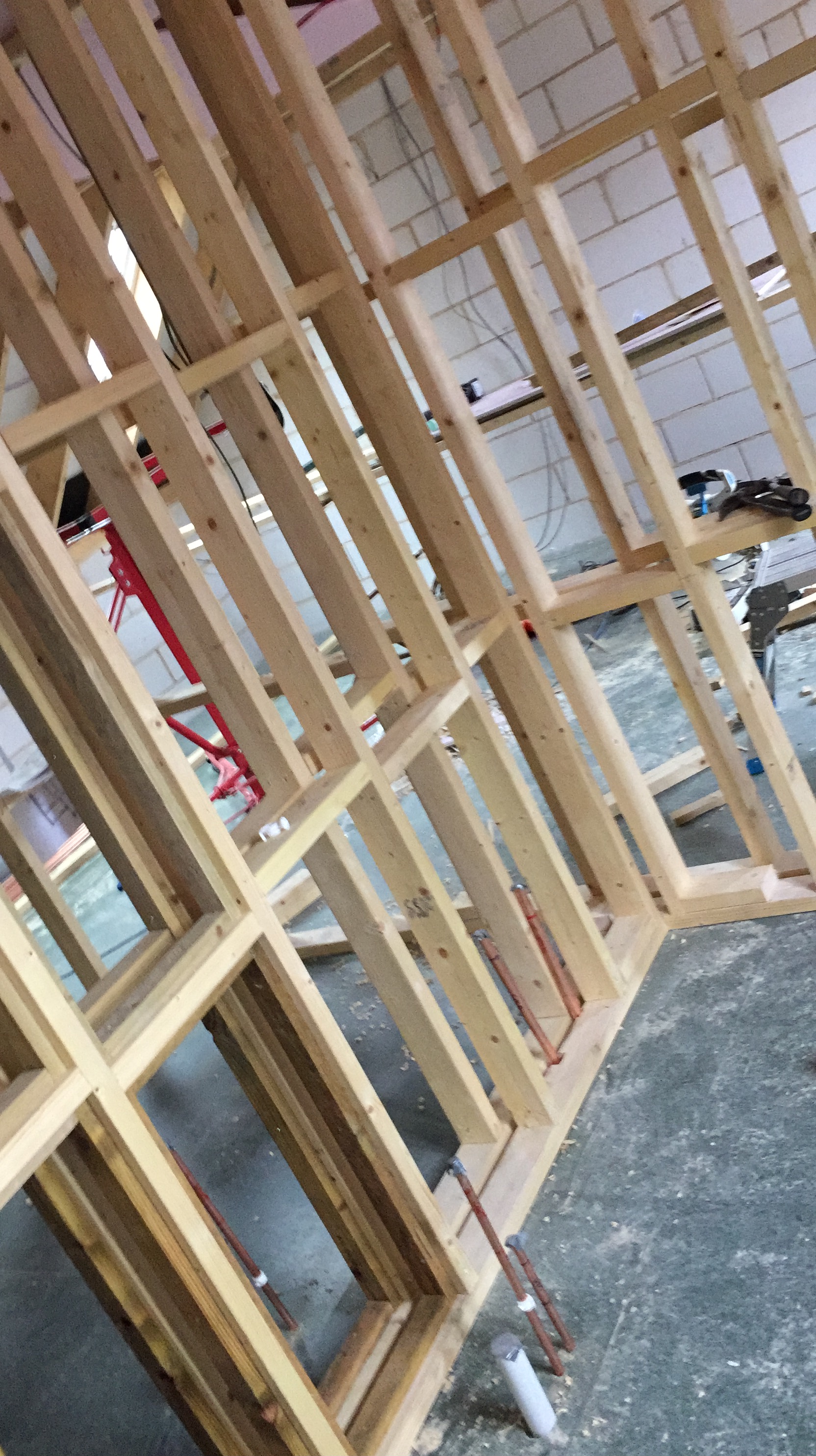 Stud Walls Going in Extension