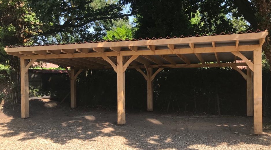 Custom Oak Cart Shed