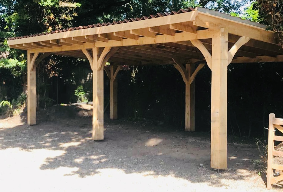 Custom Oak Cart Shed