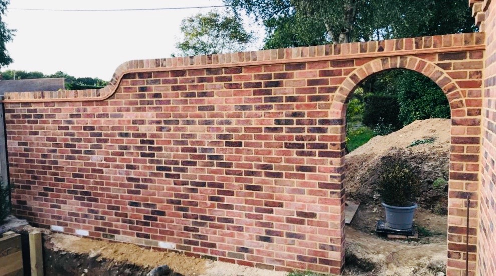 Garden Wall with Arched Gateway