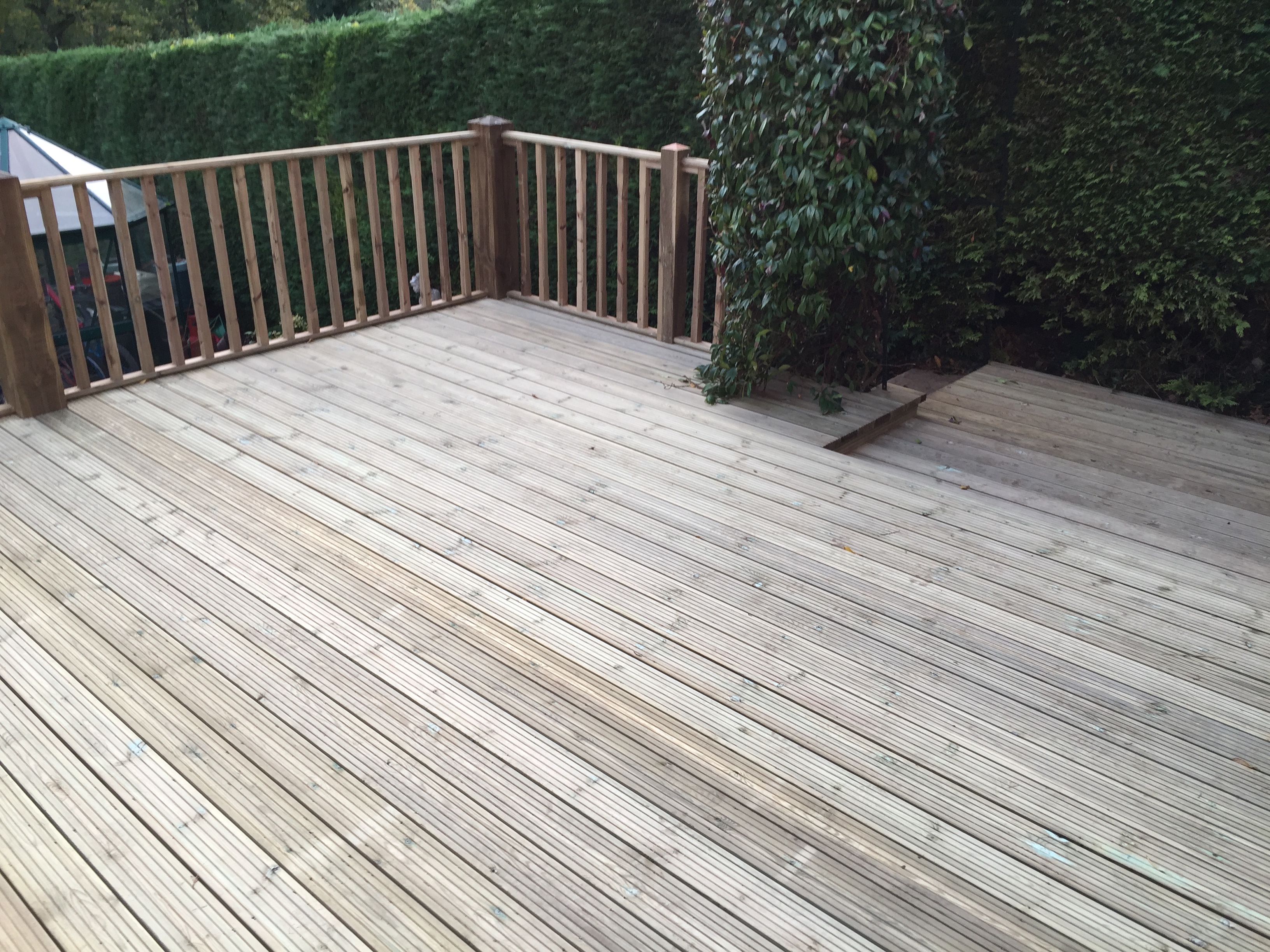 Large Raised Decking area